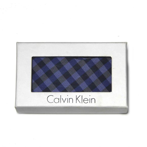 Calvin Klein Bow Tie Blue Gray Check Men's - Picture 2 of 2